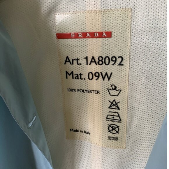 SKY BLUE PRADA SPORT OVERSHIRT - Picture 7 of 10